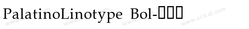 PalatinoLinotype Bol字体转换